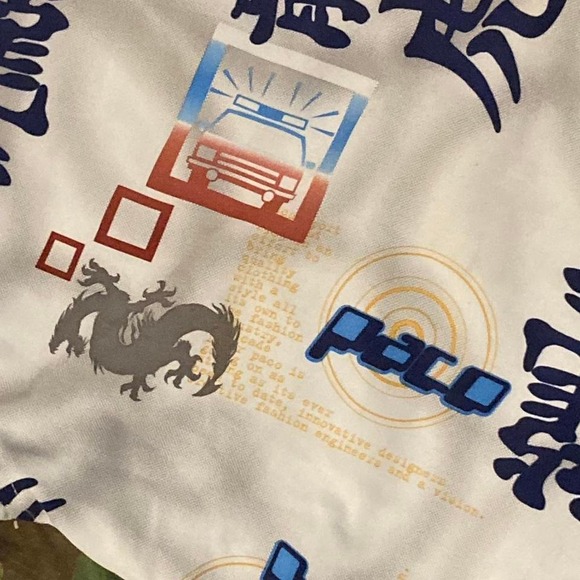 Y2K Paco Jeans‎ button down AOP club shirt size L - Picture 3 of 8